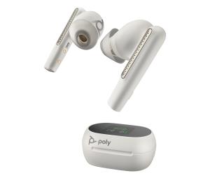 Voyager Free 60+ Uc Bluetooth Wireless Earbuds - Touchscreen Charge Case - USB-a - White