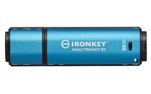Ironkey Vault Privacy 50 - 32GB USB Stick - USB 3.2 - Aes 256-bit Encrypted
