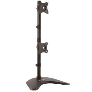 Dual Monitor Stand - Vertical For Monitors Up To 27in - Steel