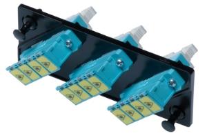 Sc Duplex 12 Fiber Adapter Plate Multimode Om3 - Aqua