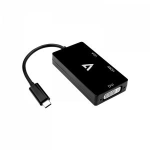 Video Adapter - USB-c Male To Vga Female / DVI Female / Hdmi Female - Black