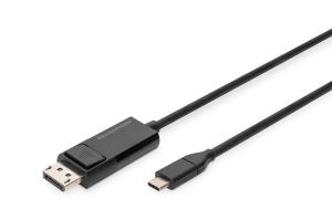 USB Type-C to DisplayPort Bidirectional max Resolution 8K 30Hz lenghts 2m Black