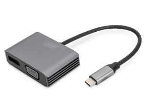 USB Type-CT 4K 2-in-1 DisplayPort + VGA Graphics Adapter