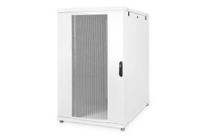 26U server rack - Unique 1260x800x1000mm perforated steel doors color grey (RAL 7035)