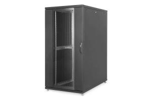 32U server rack - Unique 1607x800x1000mm perforated steel doors black (RAL 9005)