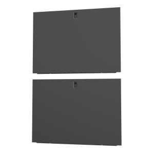 48u X 1200mm Deep Split Side Panels Black (qty 2)