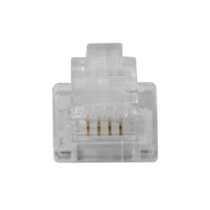 Modular Connectors Rj 11 For Round Stranded Cable 25-pk