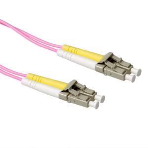 Fiber Patch Cable Duplex With Lc Connectors Lszh Multimode 50/125 Om4 0.25m