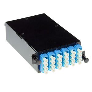 High Density Fanout Cassette 24 Fibers MTP-MPO Low Loss OS2 Blue