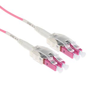 Fiber Optic Cable - Multimode - 50/125 OM4 Polarity - Twist LC - 3m - Erika Violet