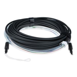 Fiber Optic Cable Singlemode 9/125 OS2 indoor/outdoor 12 Fibers with LC Connectors 10m Black