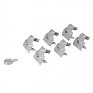 Set Of 6 Locking Caps For British Standard Outlet + 1 Key For Pdu