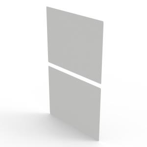 Side Panel - Slide In - 1200mm - 47u  - White Without Mounting Set