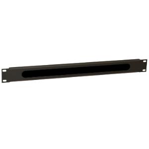 Cable Guide With Brush 1u Black Ral 9005